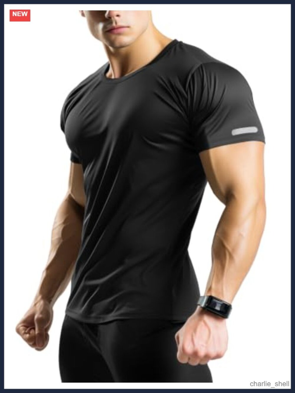 Men's Fitted Quick Dry Gym T-Shirt Running Athletic Performance Tee